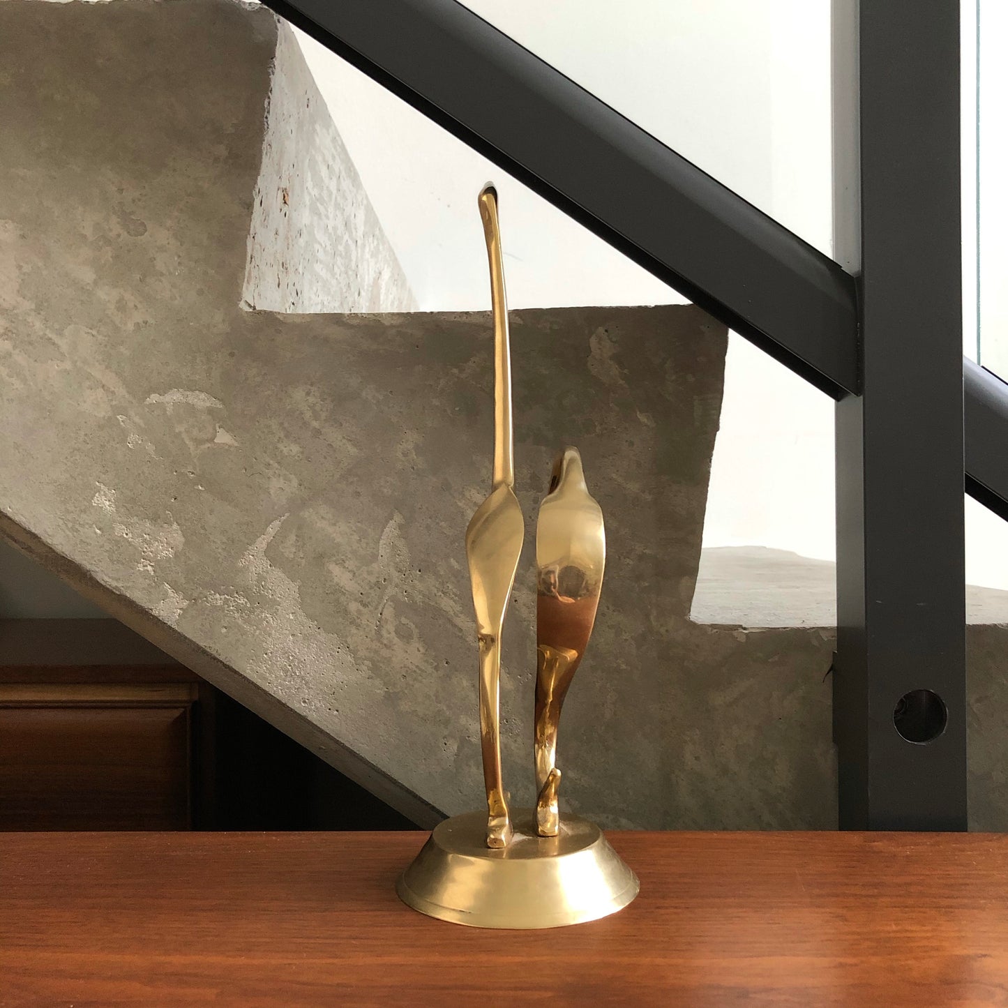 Vintage Brass Birds Sculpture