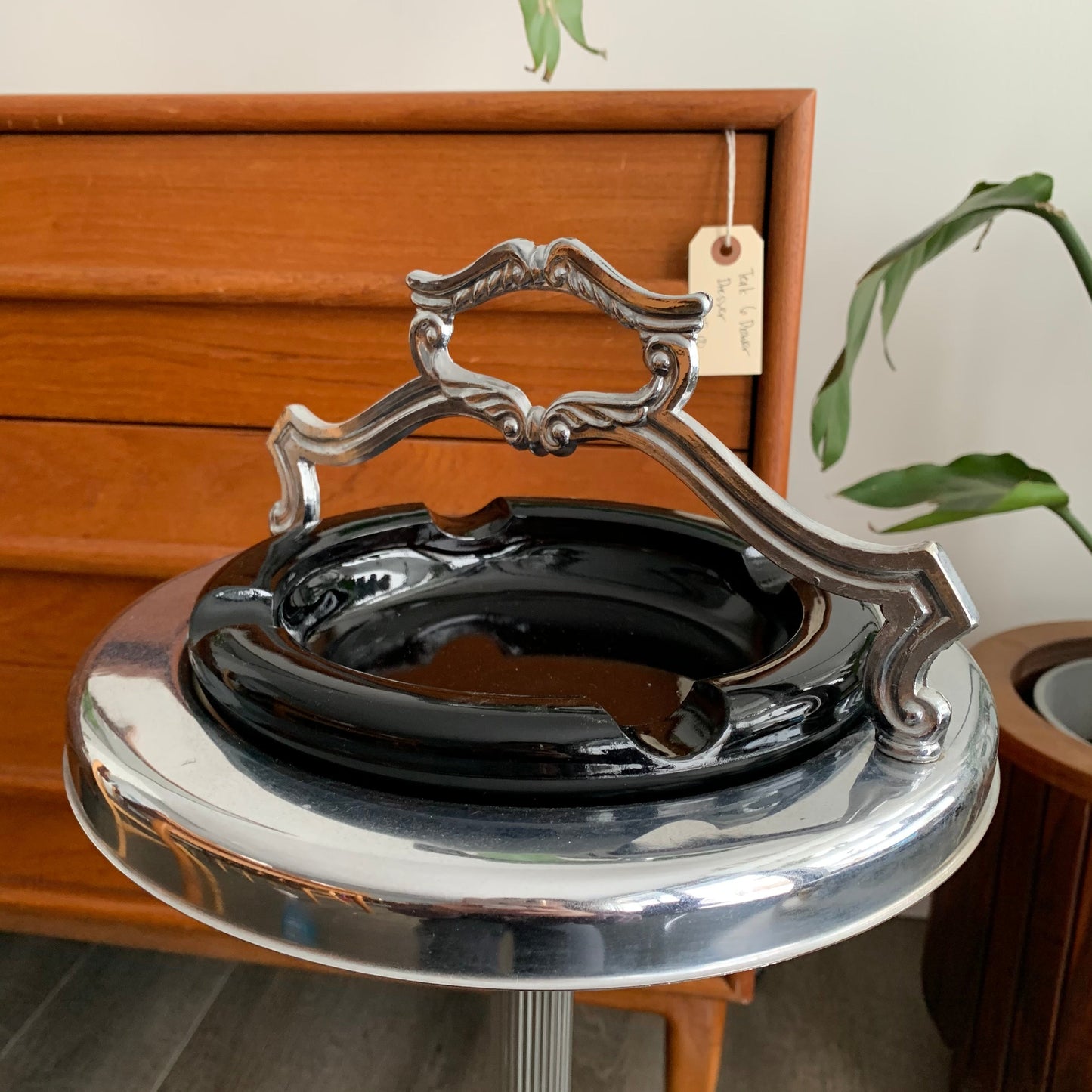 Vintage Chrome Ashtray Stand