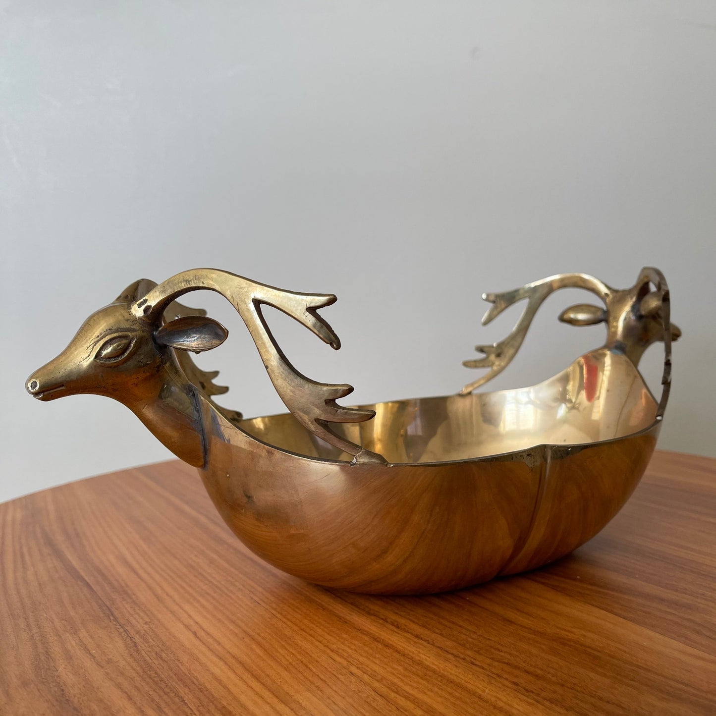 Solid Brass Stag Head Bowl