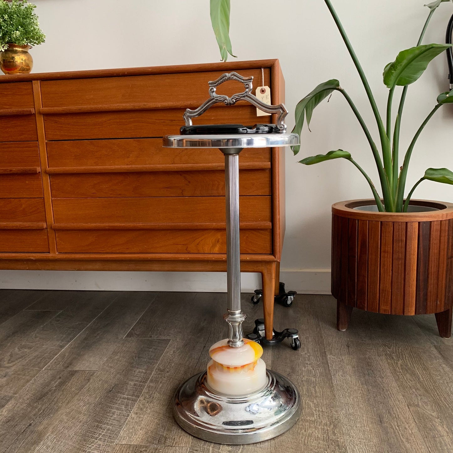 Vintage Chrome Ashtray Stand