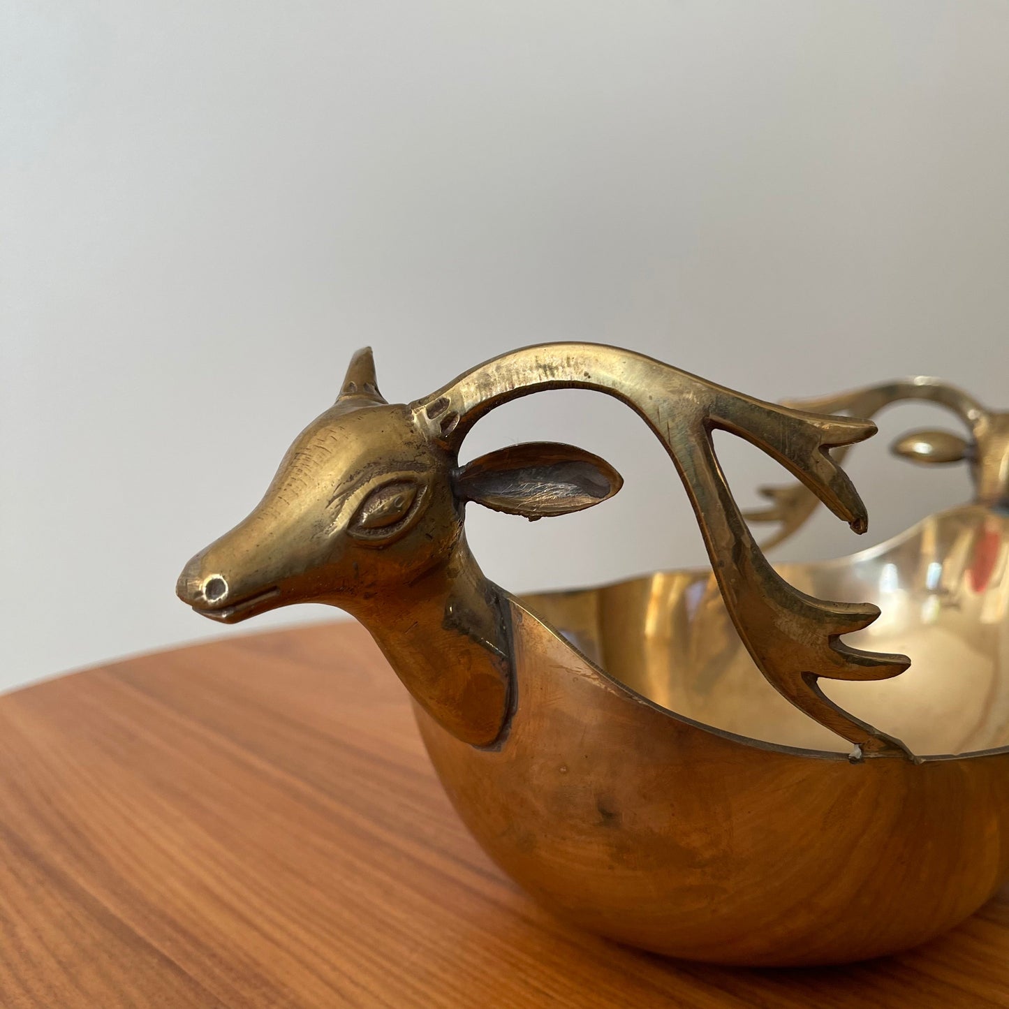 Solid Brass Stag Head Bowl