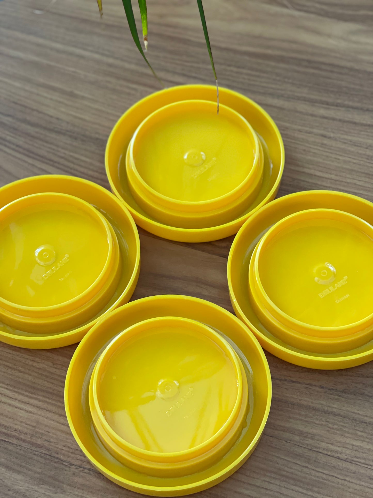 Set of 4 Vintage Plastic Coasters by Drulane