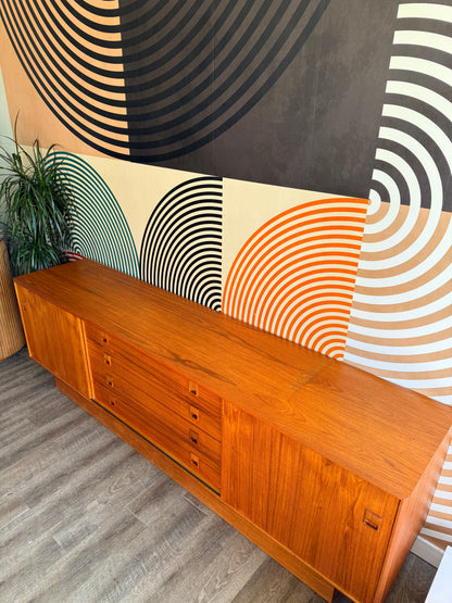 Vintage Teak Sideboard on a Platform Base