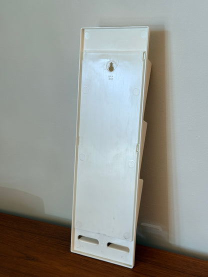 Vintage White Wall Hanging Mail, Memo and Note Holder (Plastic)