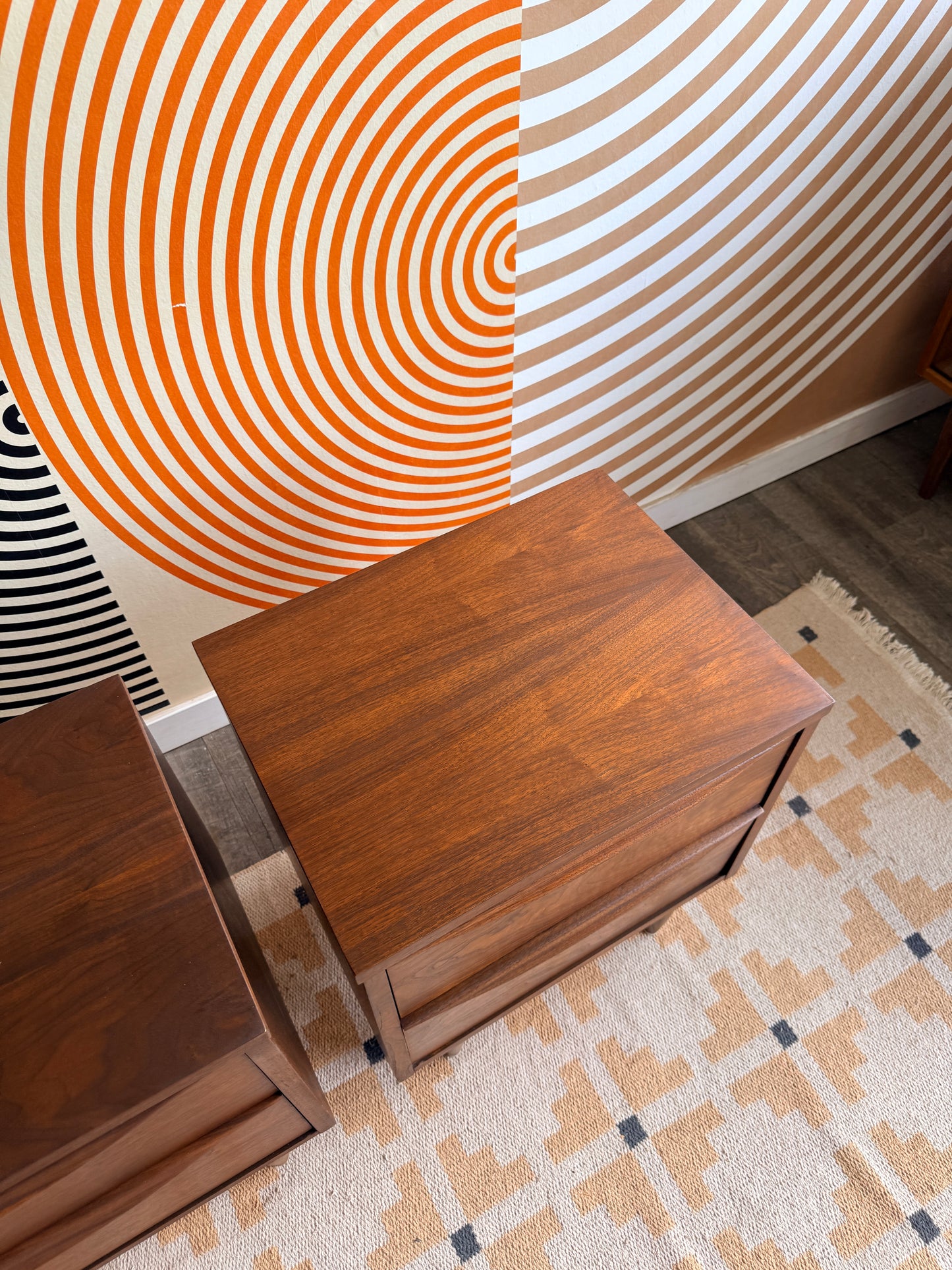 Pair of Walnut Nightstands