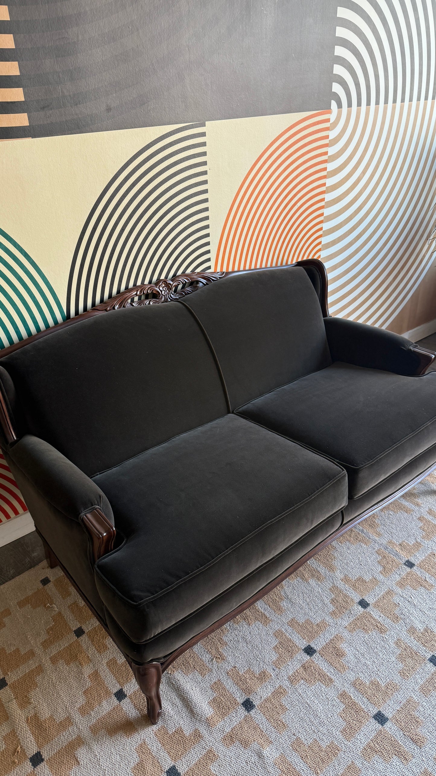 Victorian Style Vintage Loveseat – Professionally Reupholstered