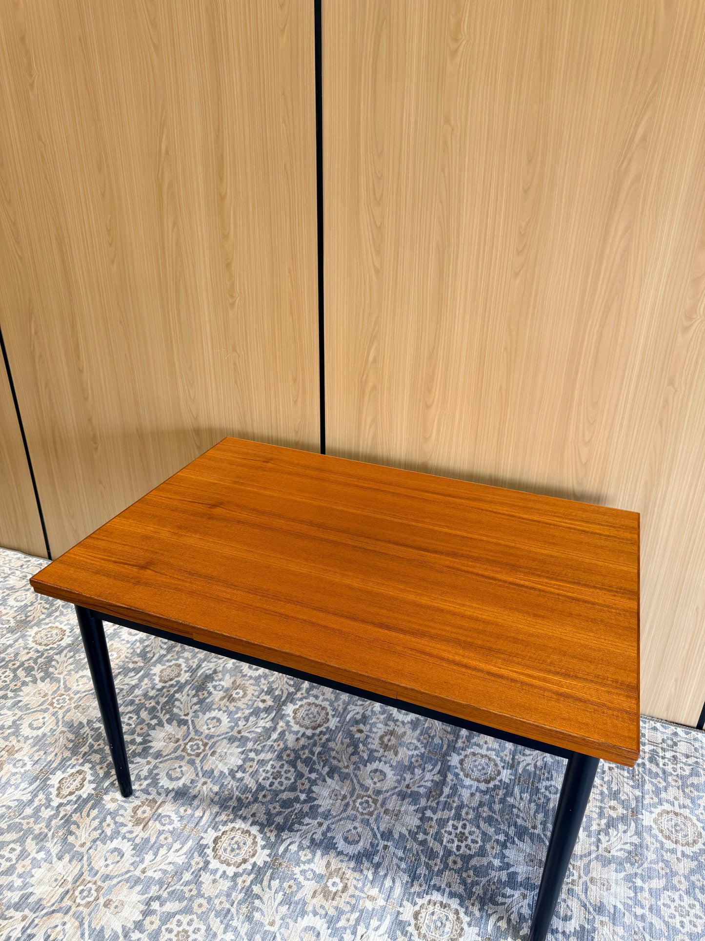 Vintage Teak Draw-Leaf Dining Table