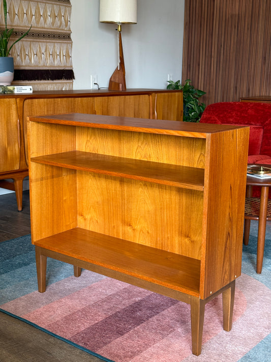 Vintage Teak Open Cabinet on Custom Base
