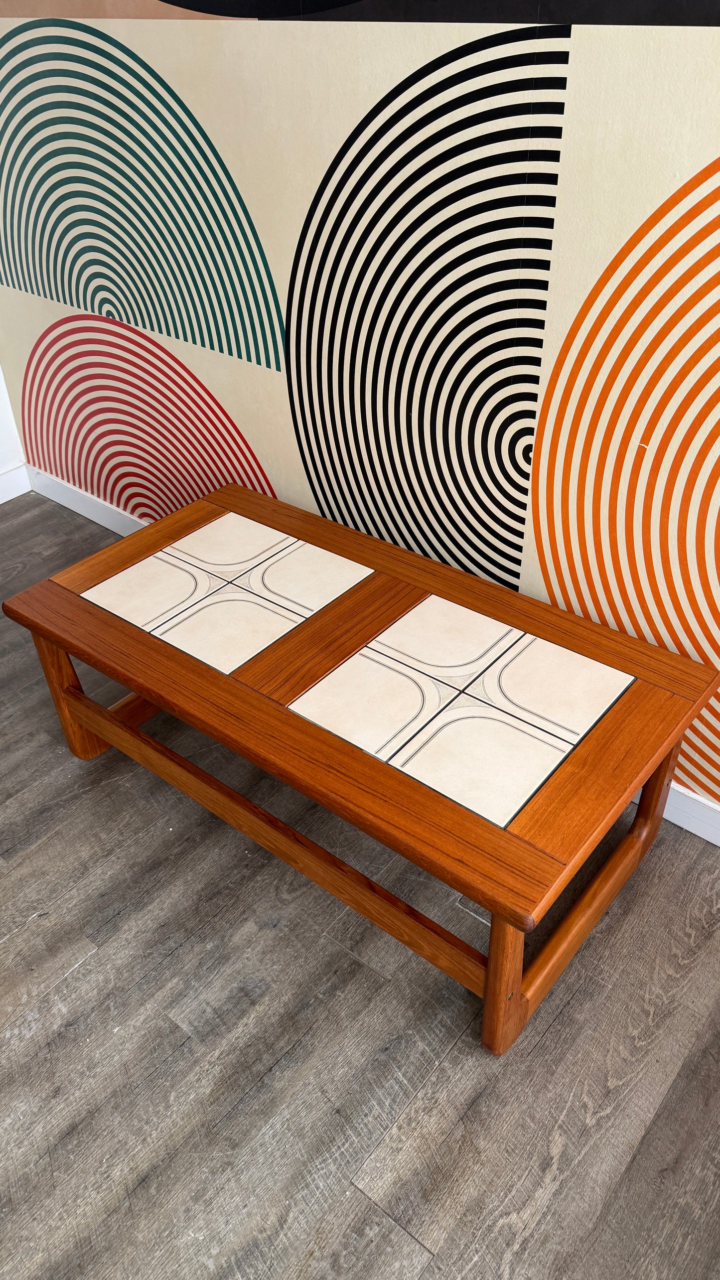 Vintage Teak Tiled Coffee Table