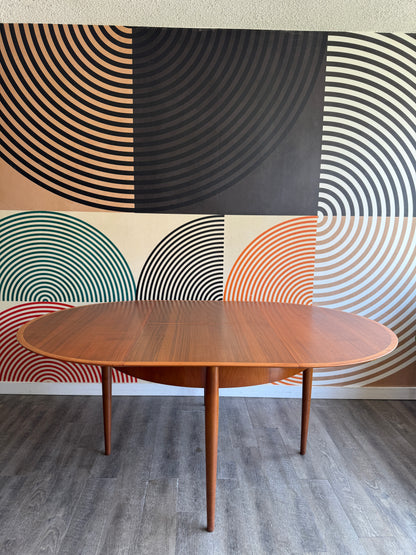 Round Teak Dining Table by Ernst Martin Dettinger for Lübke, Germany, 1960s