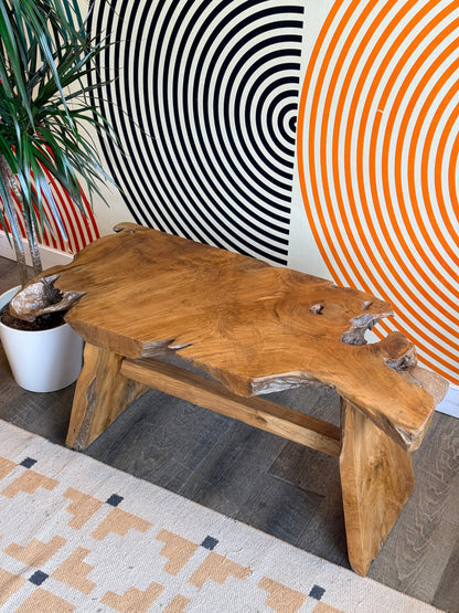 Solid Wood Root Bench