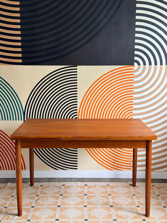 Vintage Teak Draw-Leaf Dining Table