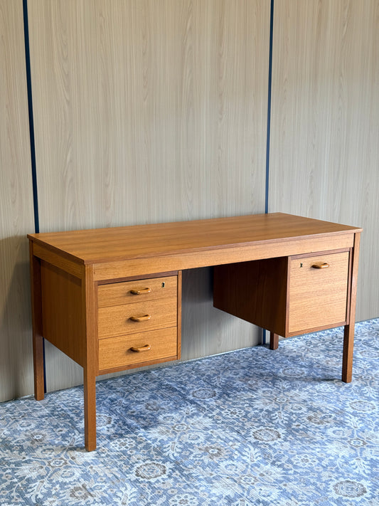 Vintage Danish Teak Desk by Domino