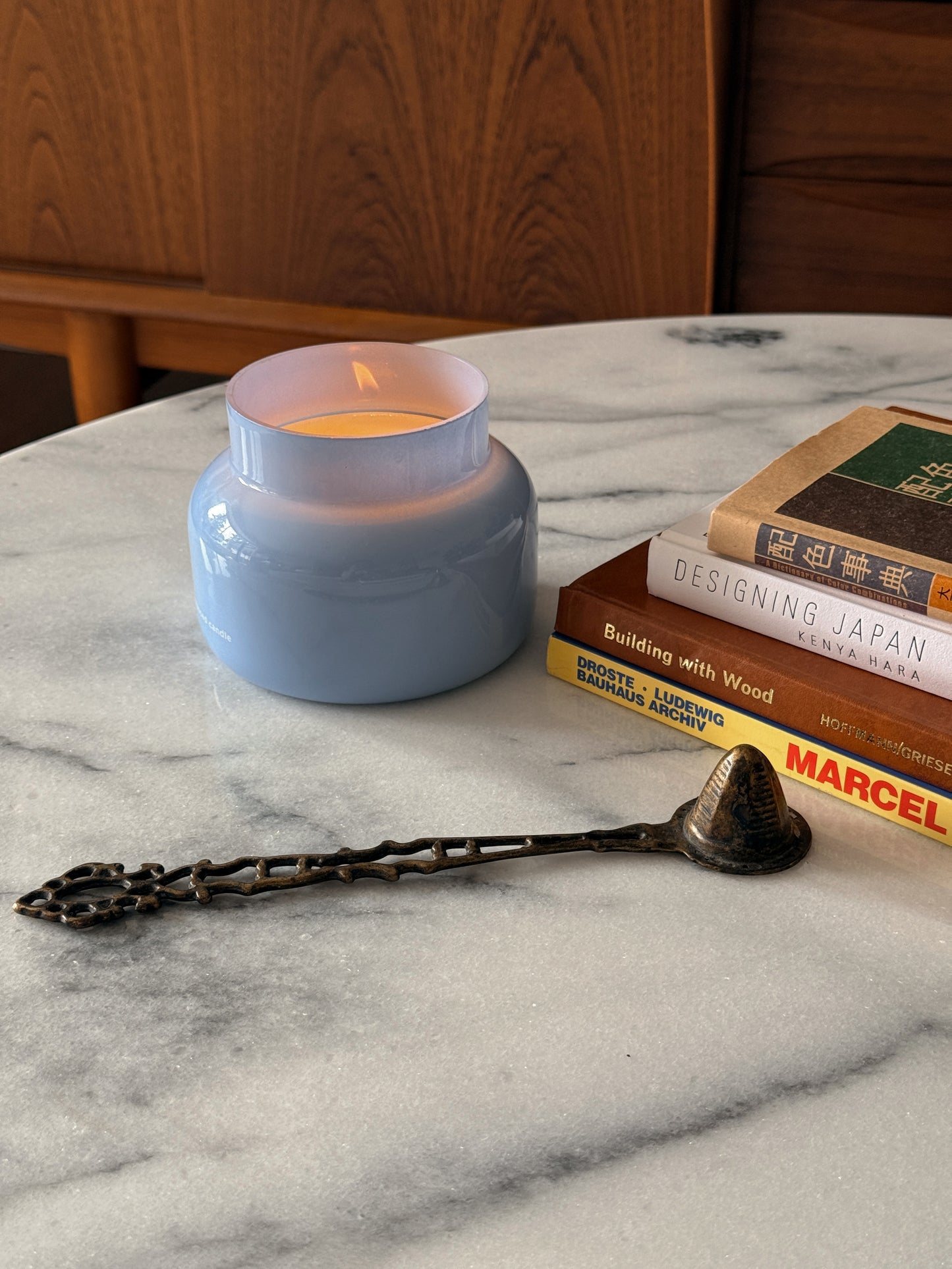 Vintage Ornate Brass Candle Snuffer