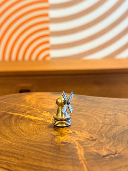 Vintage Miniature Brass Windmill