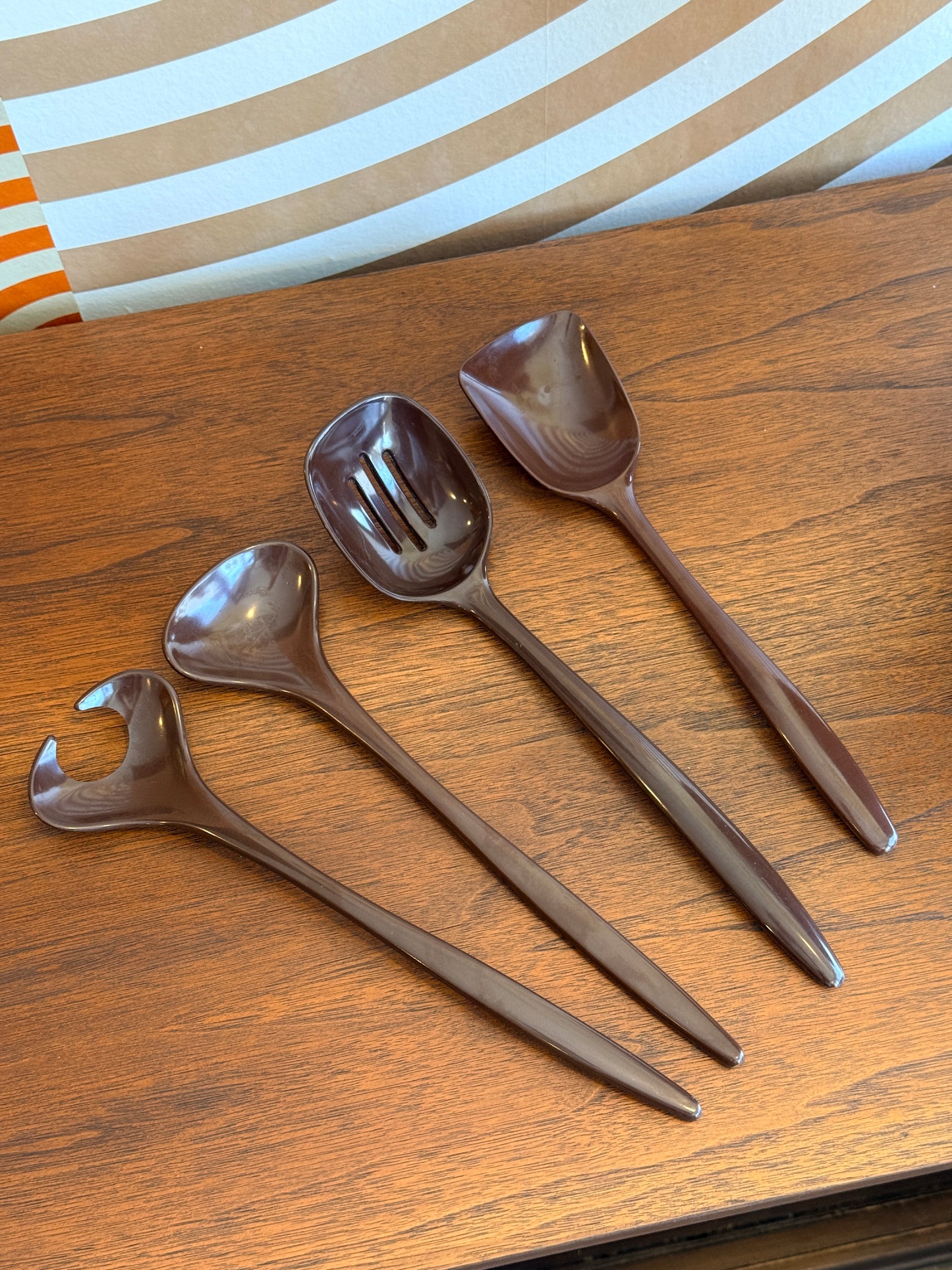 Set of 4 Vintage Melamine Utensils by Rosti,Denmark