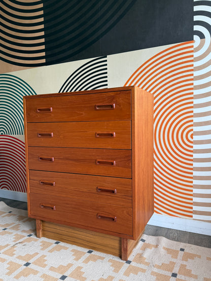 Mid-Century Modern Teak Tallboy Dresser