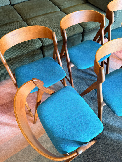 Set of 6 Teak A- Frame Dining Chairs