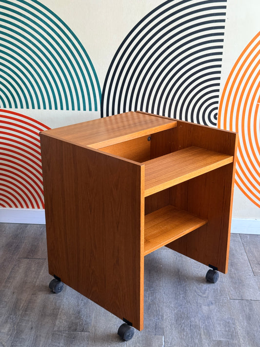 Vintage Teak Rolling Cart/Table