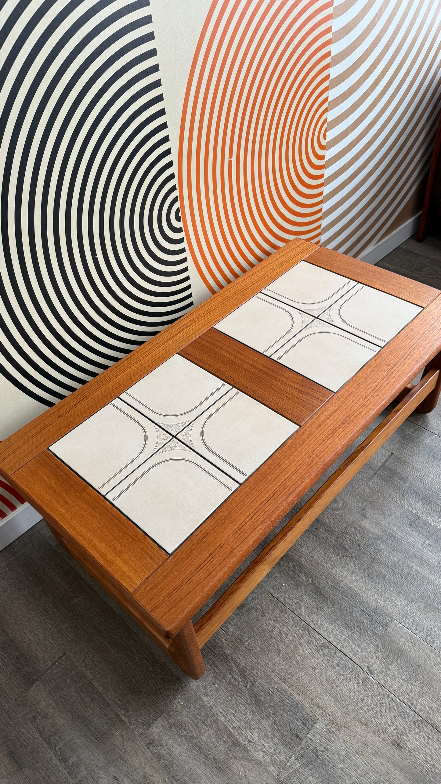 Vintage Teak Tiled Coffee Table