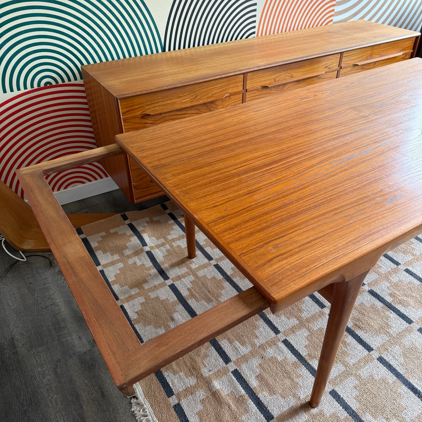 Danish Expanding Teak Dining Table by Faarup Mobelfabrik