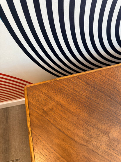 Vintage Walnut Square End Tables by Lane Furniture