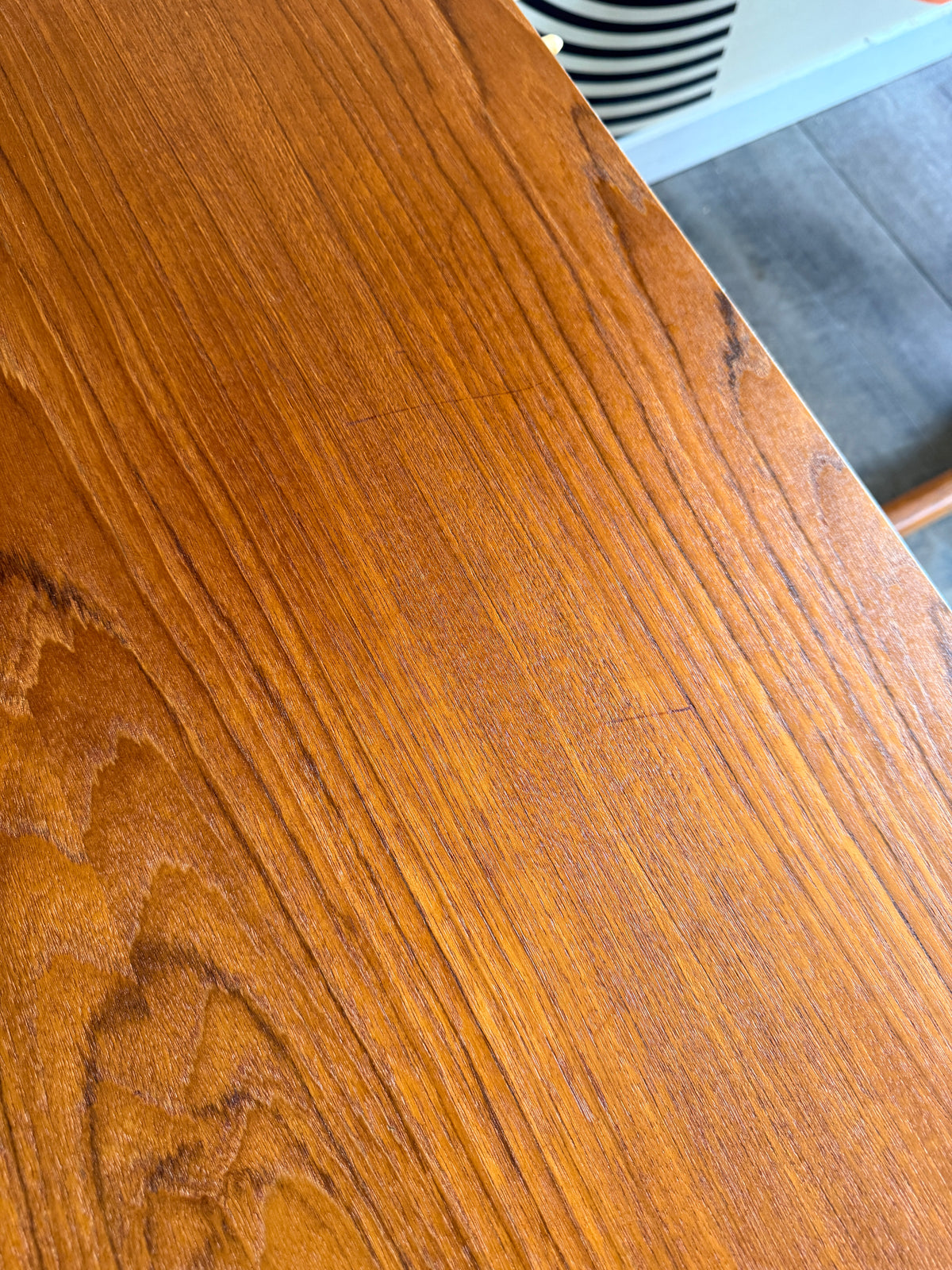 Vintage 1970s Teak Dining Table with 2 Leaves