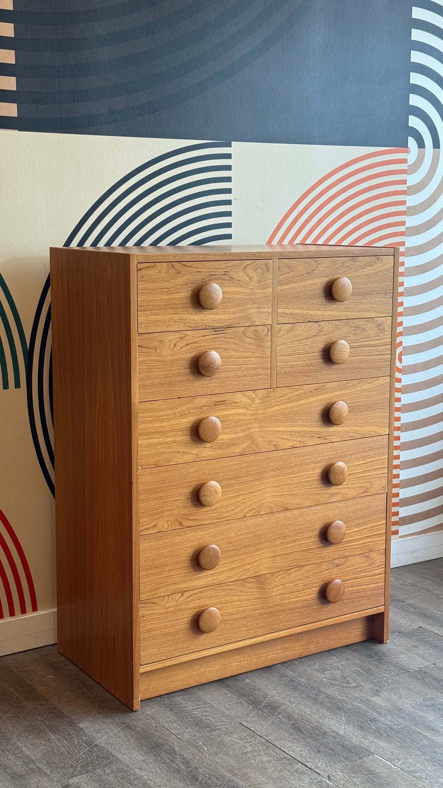Vintage Tall Teak Dresser