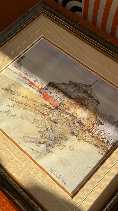 Vintage Meredith Evans “Quiet Talk” Fort Edmonton Print