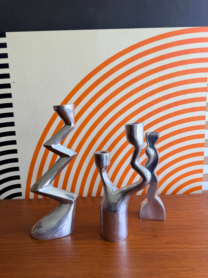 Matthew Hilton 1980s Candle Holder Trio