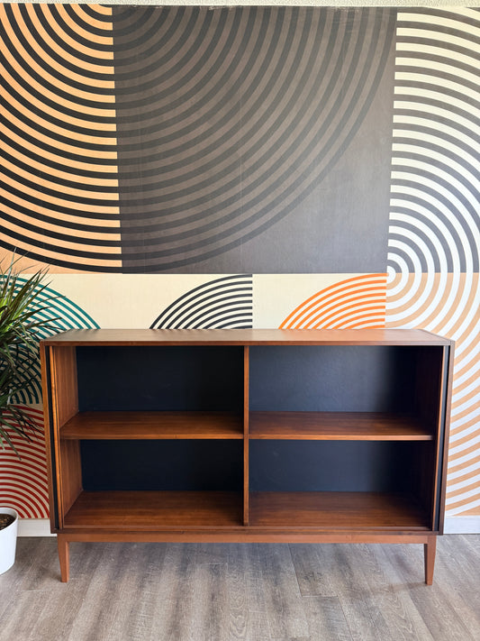 Vintage Walnut Bookcase on Custom Base