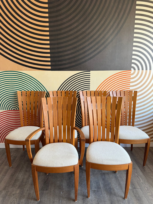 Set of 6 Vintage Teak Dining Chairs by Sun Cabinet, Thailand