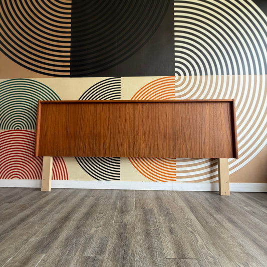 Vintage King Size Teak Headboard