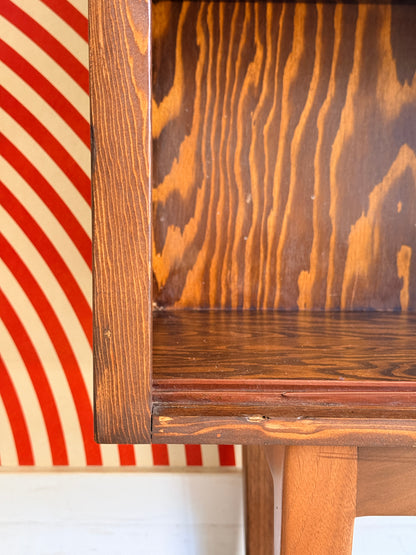 Vintage Wooden Curio Cabinet