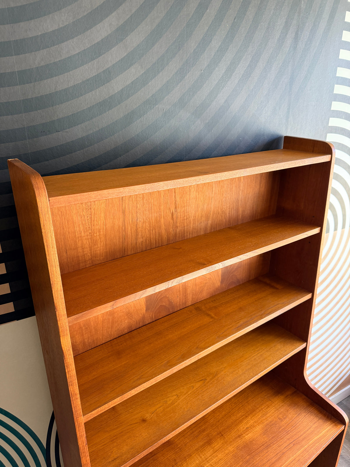 Danish Teak Bookcase with a Cabinet Storage