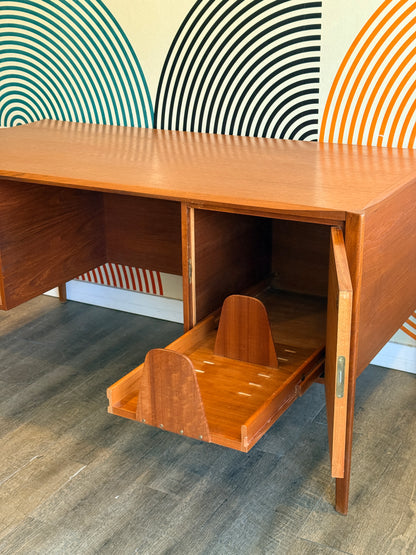 Vintage German Teak Desk by Wilhelm Renz, 1960s