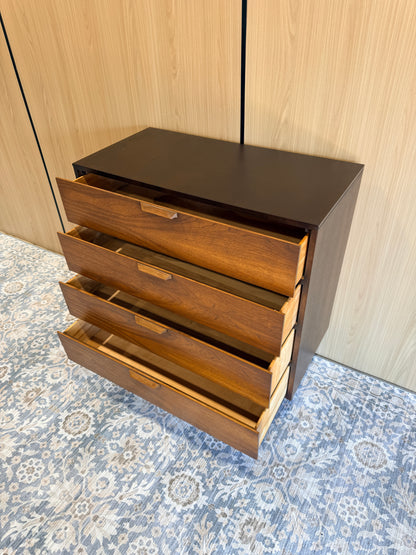 Vintage Walnut Tallboy Dresser