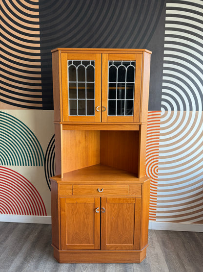 Vintage Teak Corner Cabinet