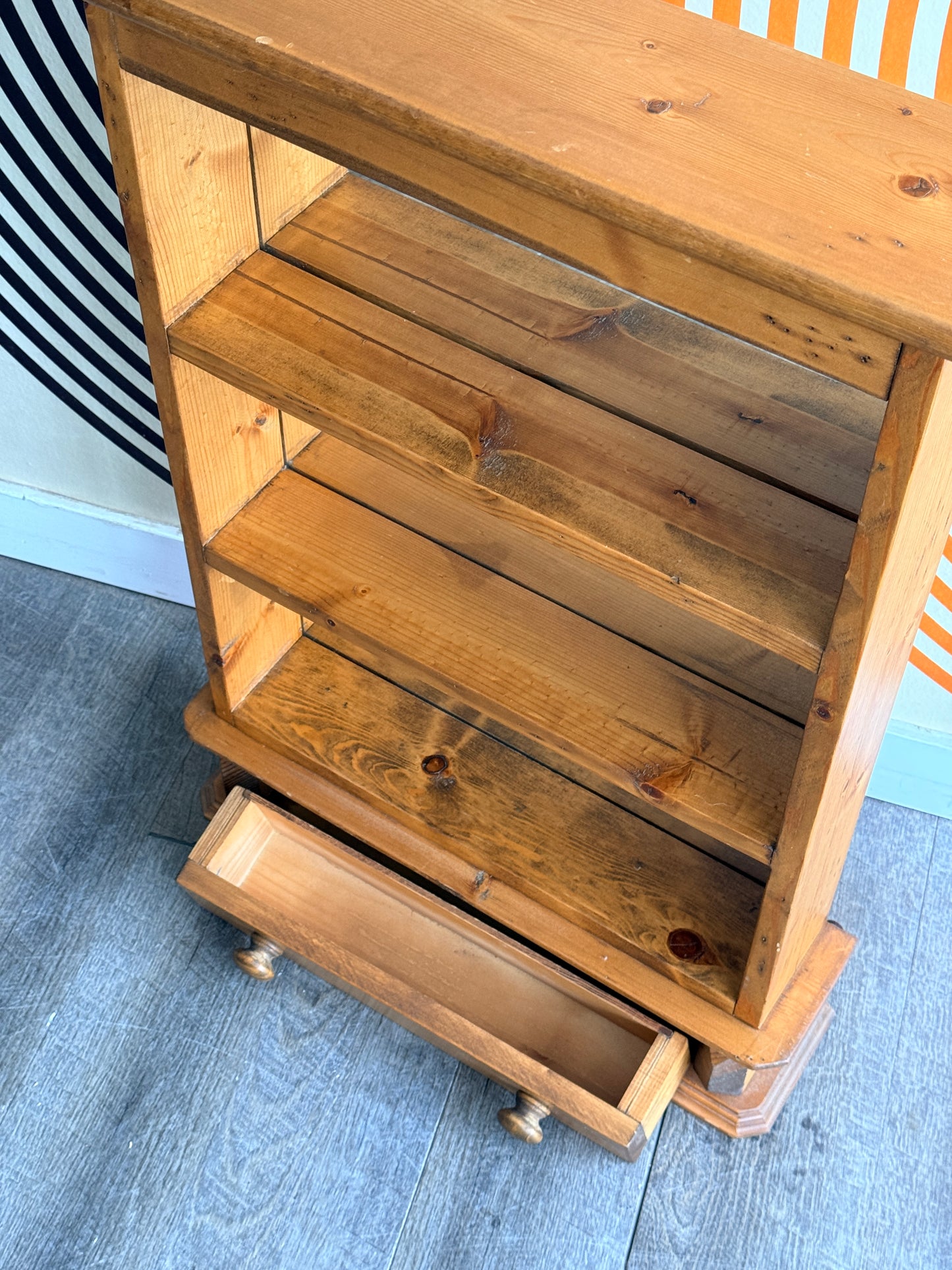 Vintage Pine Hanging Shelf