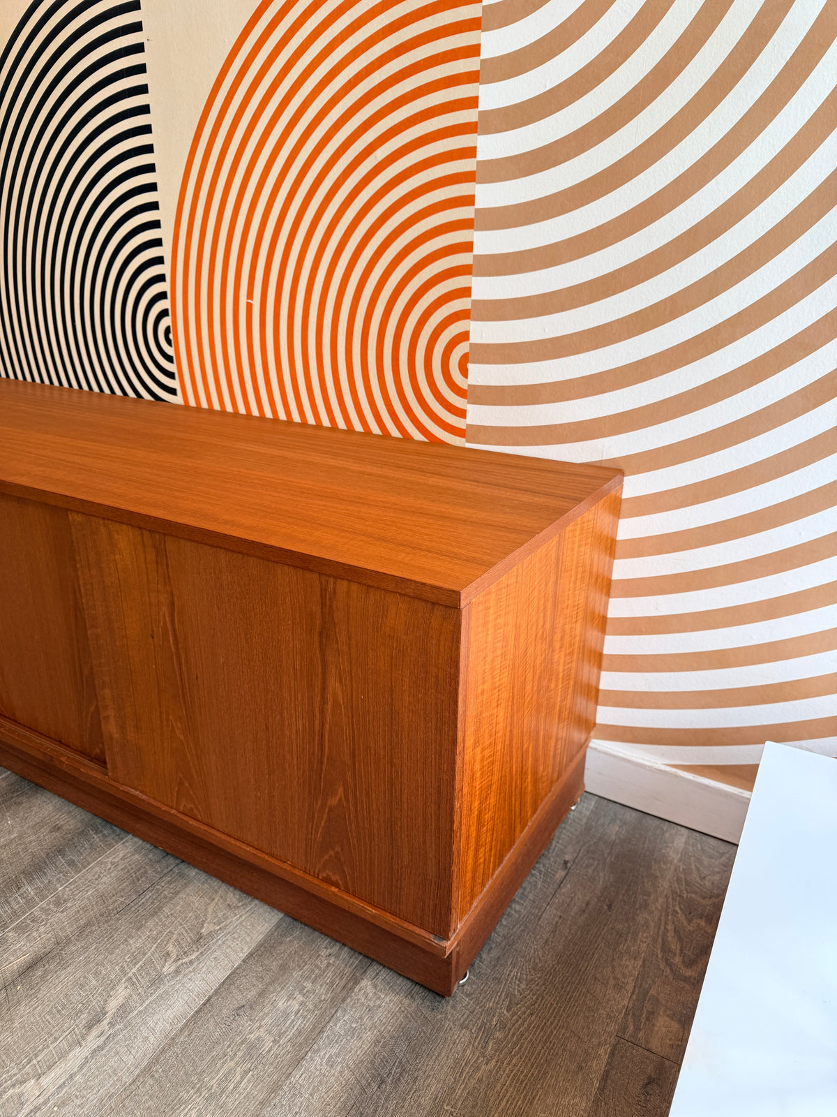Low Teak Media Cabinet