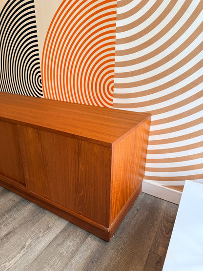 Low Teak Media Cabinet