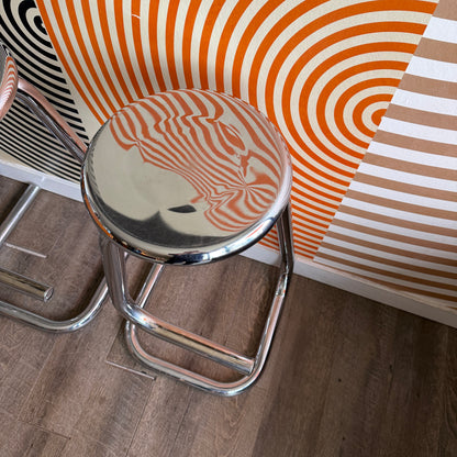 Vintage Chrome Paper Clip Bar Stools (Sold individually)