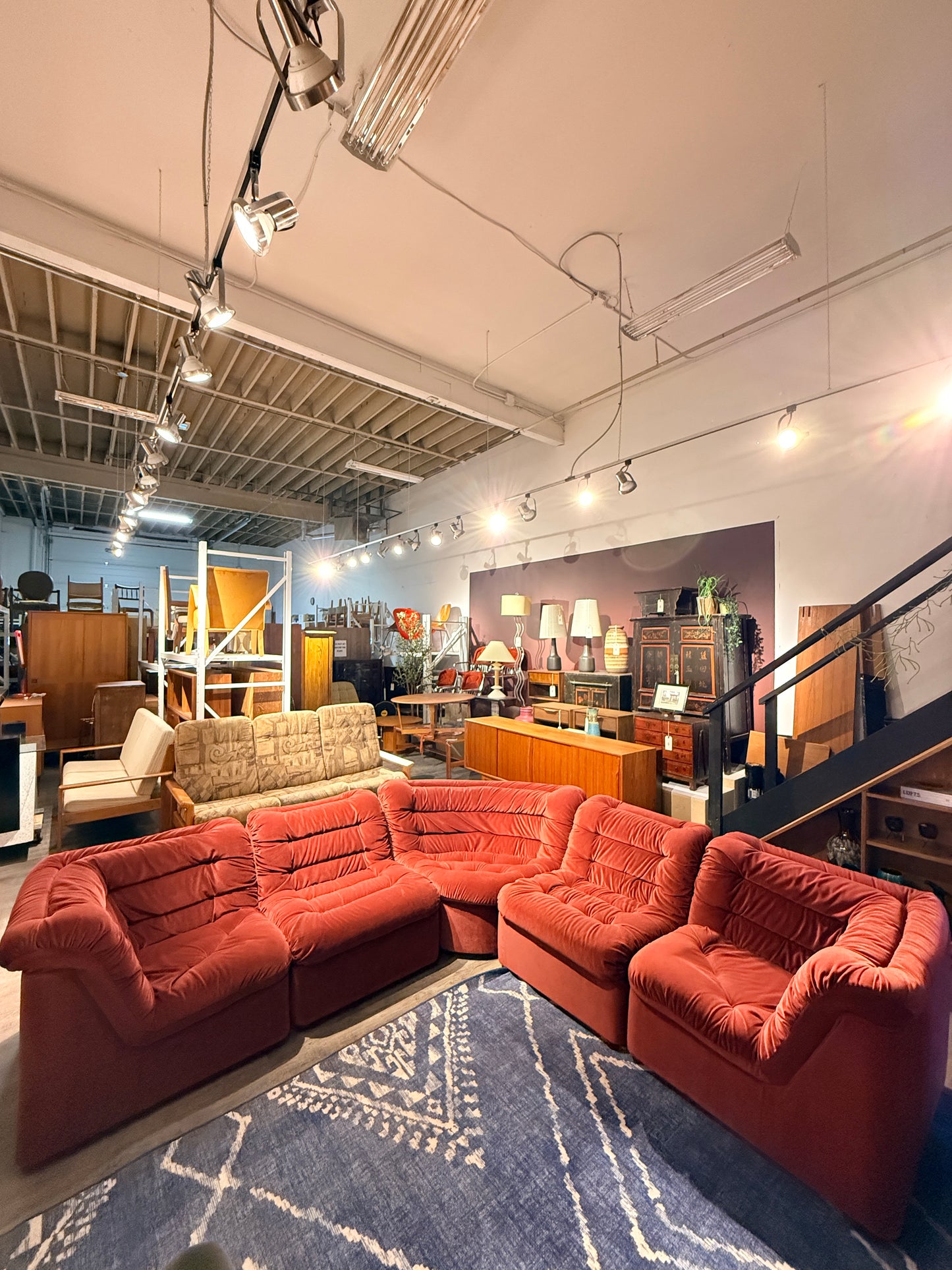 Vintage 1970s Canadian Sectional Sofa