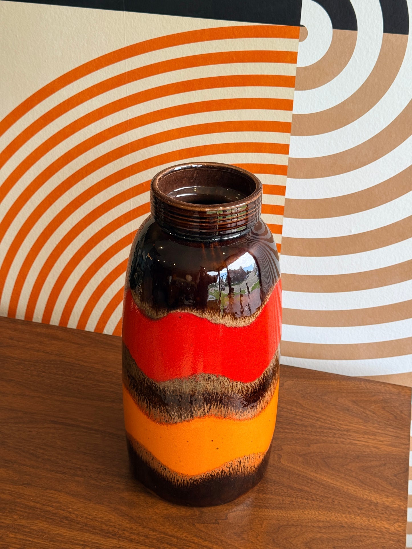 Vintage W. German Fat Lava Floor Vase by Scheurich, 553-38