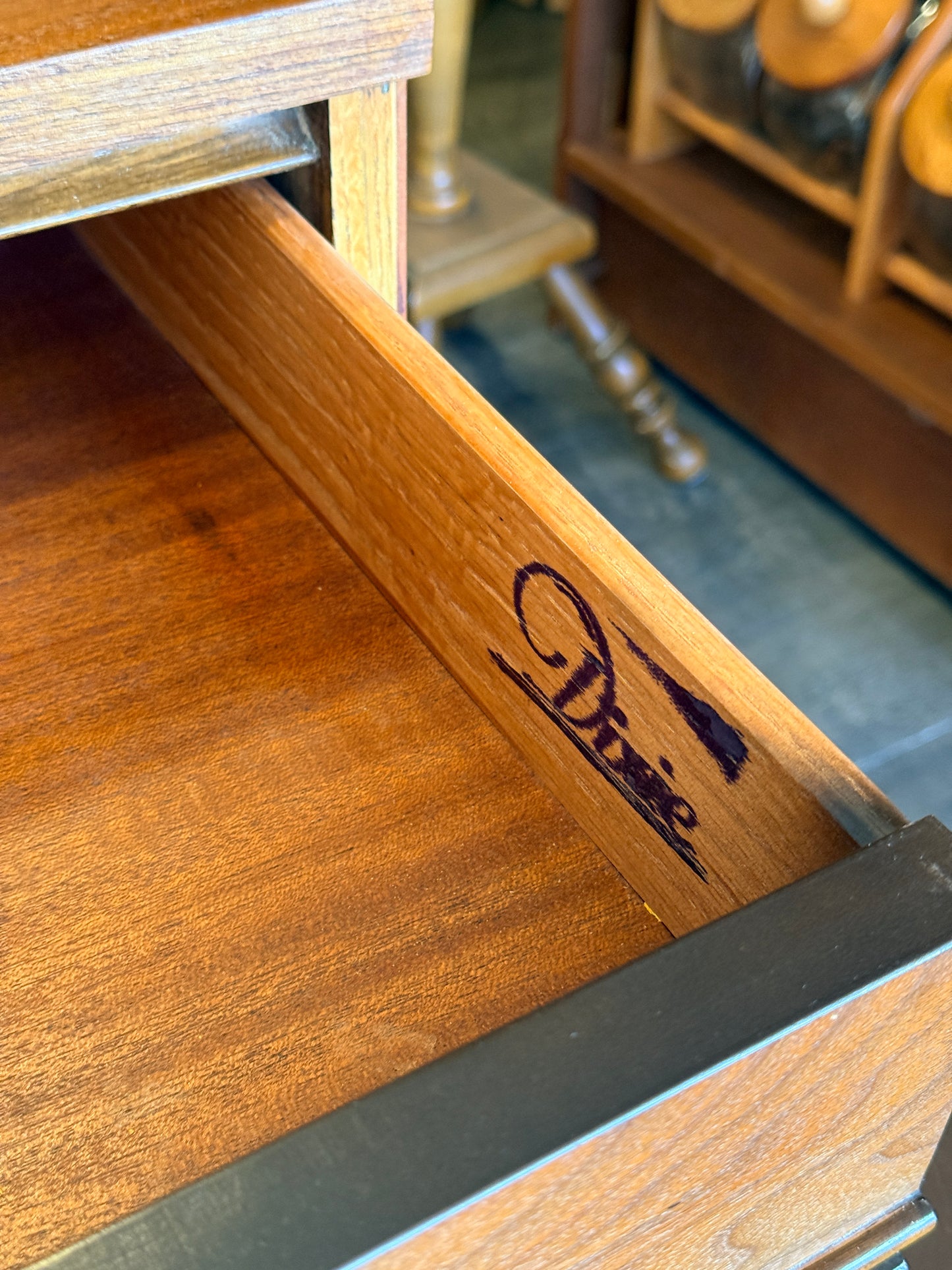 Small Vintage Walnut Credenza by Dixie