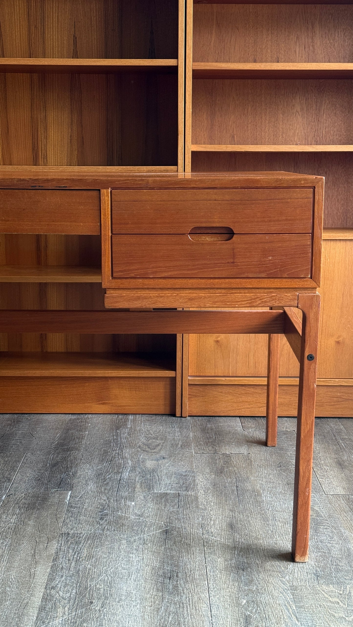 Arne Wahl Iversen Danish Teak Executive Desk