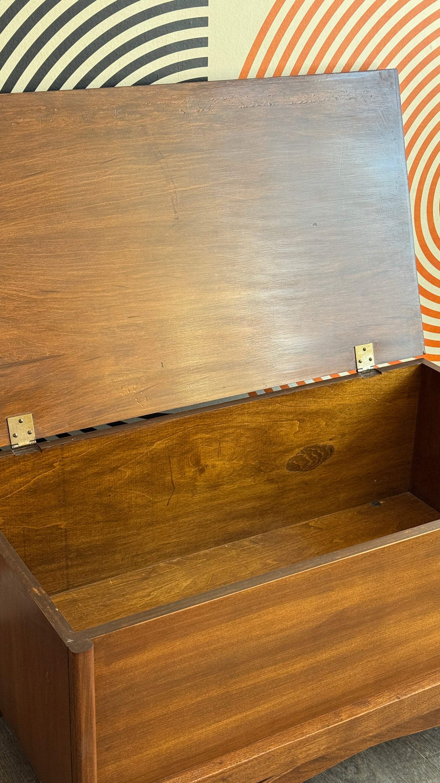 Vintage Walnut Chest on a Sculptural Base