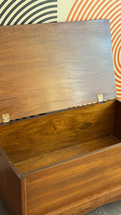 Vintage Walnut Chest on a Sculptural Base