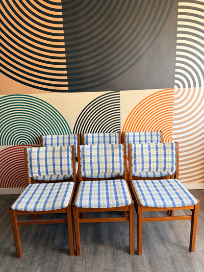 Set of 6 Vintage Teak Dining Chairs