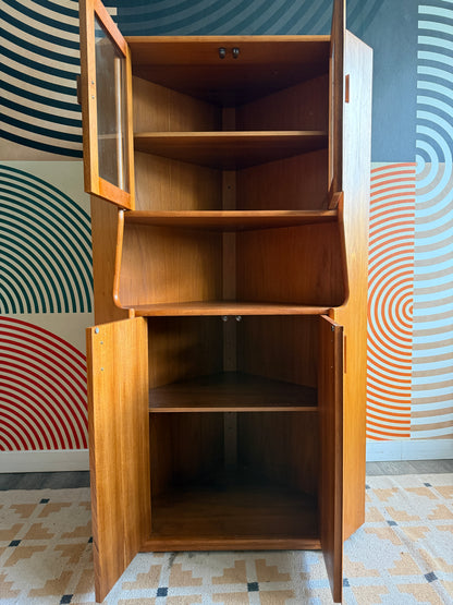 Vintage Corner Teak Cabinet